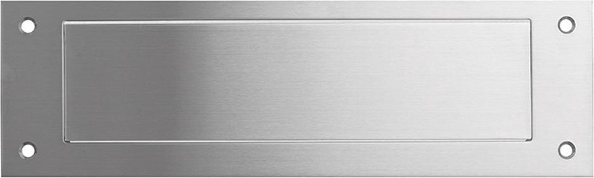Tochtklep - RVS geborsteld - RVS - GPF - GPF9838.09 RVS mat geborsteld rechthoekig 350x100x2,5mm met vlakke naar binnenvallende klep