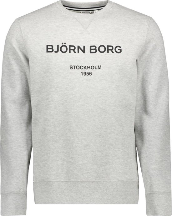 Björn Borg logo crew - grijs - Maat: S