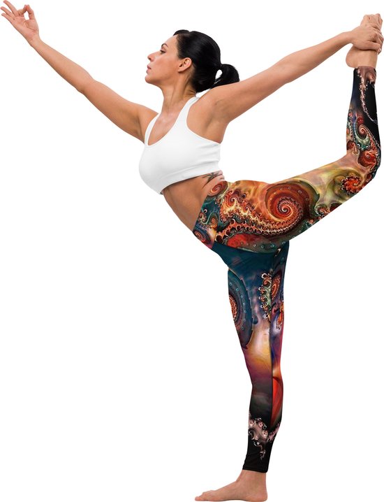 II THE MOON Yoga Legging dames top kwaliteit, wordt per bestelling geprint, gesneden en handgenaaid met unieke originele print ontworpen met liefde door MOON