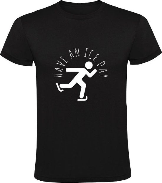 Foto: Have an ice day heren t shirt schaatsen ijs winter woordgrap grappig