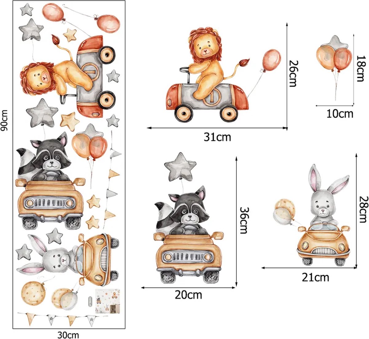 Kinderkamer Stickers Dieren Auto s Babykamer Stickers Kinderen kinderkamer-stickers-dieren-auto-s-babykamer-stickers-kinderen