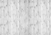 Fotobehang Black White Wooden Planks | XL - 208cm x 146cm | 130g/m2 Vlies