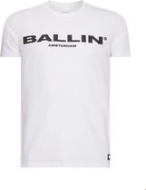 Ballin Amsterdam -  Heren Slim Fit  Original T-shirt  - Wit - Maat XXL