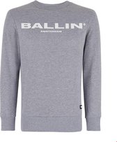 Ballin Amsterdam -  Heren Slim Fit   Original Sweater  - Grijs - Maat XL