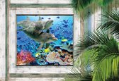 Fotobehang Dolphins Fish | XXL - 312cm x 219cm | 130g/m2 Vlies