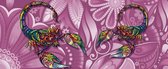 Fotobehang Scorpions Flowers Abstract Colours | PANORAMIC - 250cm x 104cm | 130g/m2 Vlies