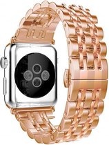 Rvs schakel band - rose goud - Geschikt voor Apple Watch