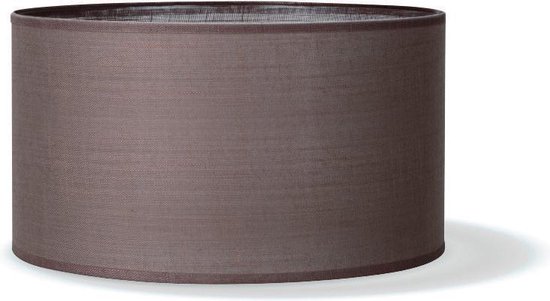Moderne Cilinder Lampenkap Geel Met Gouden Rand - 40x40x25 Cm - Voor E27/E14