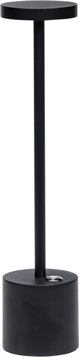 à Table Delft Tafellamp - LED Licht - voor Binnen en Buiten - Woonkamer - Slaapkamer - Tuin - Oplaadbaar - USB - 35 cm - Zwart