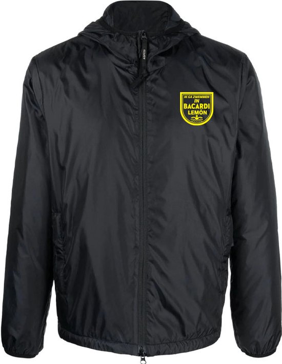 LAMEDA Winddichte herenjas voor wielrennen, wandeljas, fleecevoering, waterdicht, voor de winter, Zwart-1, M