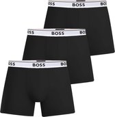 HUGO BOSS Power boxer briefs (3-pack) - heren boxers normale lengte - zwart met witte band - Maat: XL