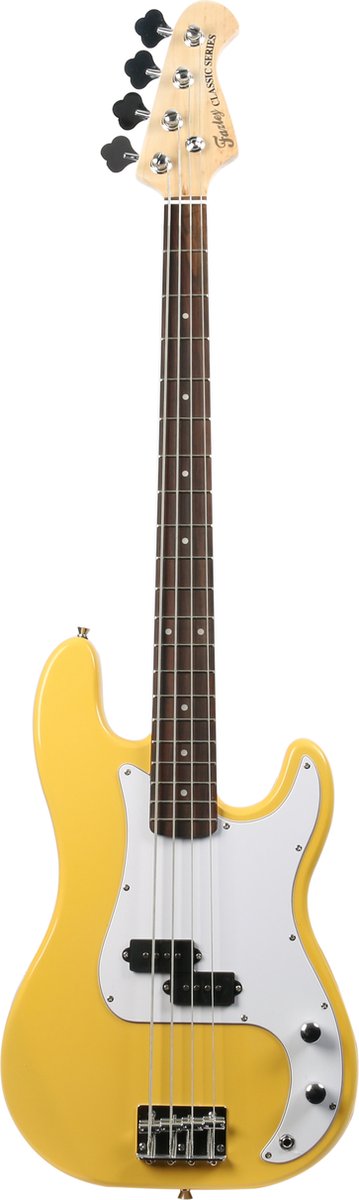 Fazley FPB118YL elektrische basgitaar geel