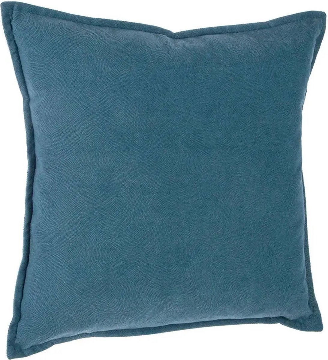 Atmosphera Bank/sierkussens huiskamer Sophia - 45 x 45 cm - blauw - polyester - met rits