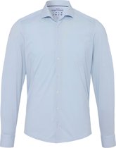 Pure - The Functional Shirt Patroon Lichtblauw - Heren - Maat 42 - Slim-fit