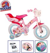 Volare Kinderfiets Disney Princess - 12 inch - Roze - Met fietshelm en accessoires