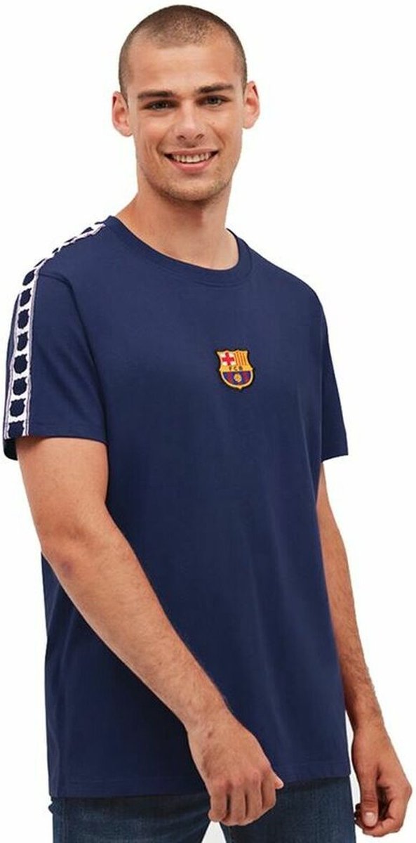 BarÇa Tape T-shirt Met Korte Mouwen Blauw 2XL Man