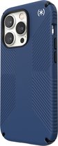 Speck hoesje geschikt voor Apple iPhone 14 Pro - Ultieme Bescherming en Grip - Luxe Soft-touch Afwerking - Valbescherming gecertificeerd tot 4 meter - Microban Antibacterieel - Presidio2 Grip lijn - Blauw