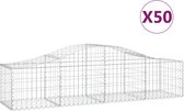 vidaXL - Schanskorven - 50 - st - gewelfd - 200x50x40/60 - cm - ijzer