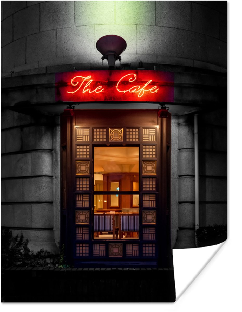 Deur - Café - Rood - Architectuur - Neonlicht