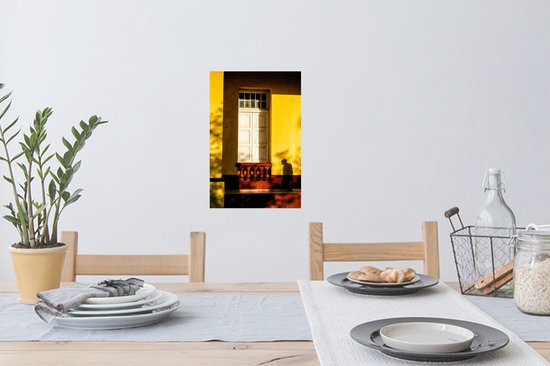 Stickers muraux - Film autocollant - Porte - Jaune - Architecture - Ombre - 20x30 cm - Film adhésif - Stickers muraux muraux Chambre d'enfant - Papier peint autocollant - Papier peint autocollant - Film autocollant