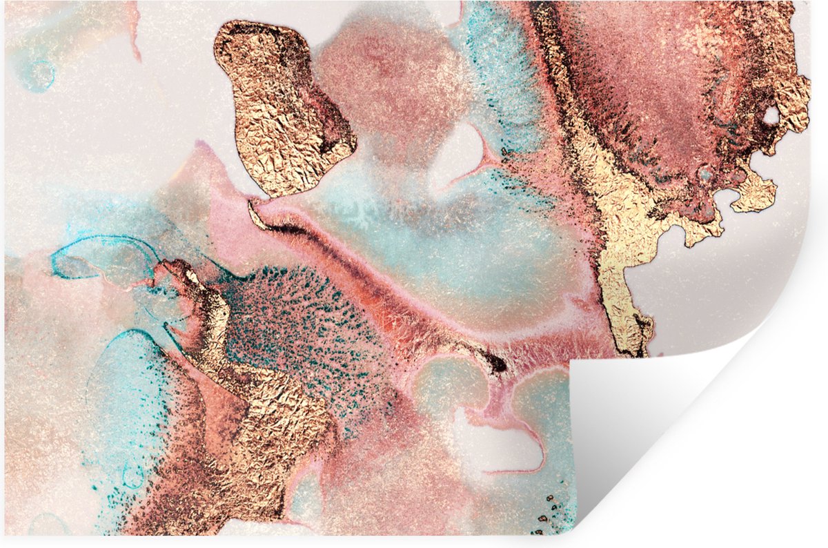 Muurstickers - Sticker Folie - Inkt - Pastel - Abstract - 120x80 cm - Plakfolie - Muurstic