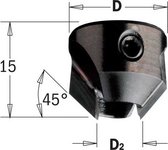 CMT - Opsteekverzinker voor dubbel spiraal, links - Frees - Verzinkers - Gatenfrees - 1 Stuk(s)