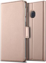 Samsung Galaxy A40 Premium Hoesje met Kaarthouder Roze Goud