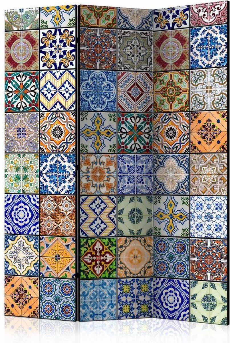 Vouwscherm - Kamerscherm - Kleuren 135x172cm , gemonteerd geleverd, dubbelzijdig geprint