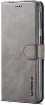 Samsung Galaxy A7 (2018) Stijlvol Portemonnee Bookcase Hoesje Grijs