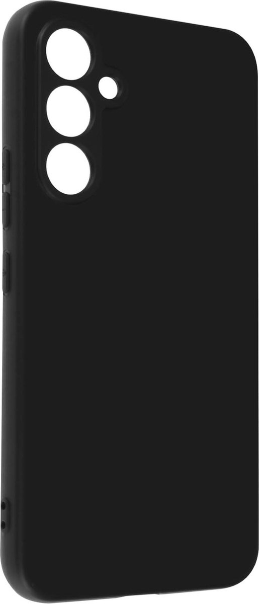 Geschikt voor Samsung Galaxy A54 5G siliconen hoes Matte afwerking antivlek zwart