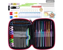 100-delige haakset in luxe opbergetui zwart