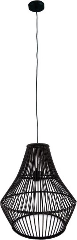 DKNC - Hanglamp Buffalo - Bamboe - 46x46x50cm - Zwart