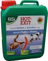 BSI - Hot exit voor het verjagen van katten en honden - Afweer van katten en honden - Met contactwerkng en langdurig actief - 2 l voor 120 m²