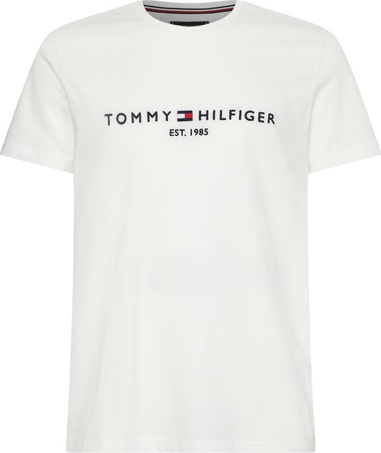 Tommy Hilfiger - Logo T-shirt Wit - Heren - Maat M - Modern-fit