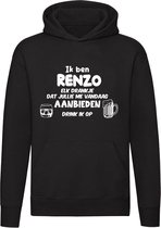 Ik ben Renzo, elk drankje dat jullie me vandaag aanbieden drink ik op | jarig | verjaardag | vrijgezellenfeest | cadeau | kado | Unisex | Trui | Hoodie | Sweater | Capuchon