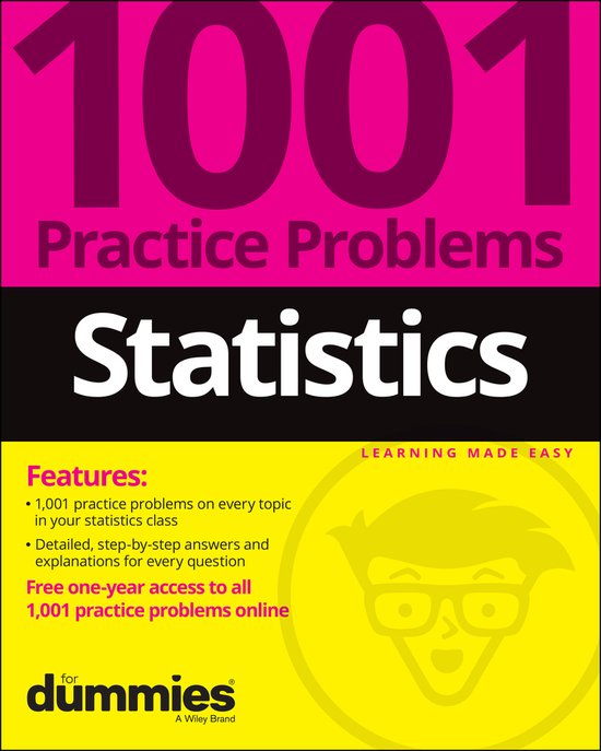 Statistics: 1001 Practice Problems For Dummies (+ Free Onlin ... - cover