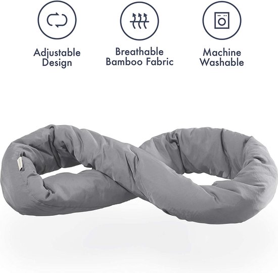 Biedt neksteunkussen, lendensteun Noise Dim Vellum Pad, slaapmasker en nog veel meer (grijs)