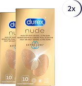 Durex Nude Extra Lube 10st x 2