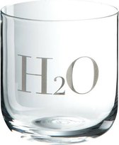 J-Line h2o glas - drinkglas - zilver - woonaccessoires