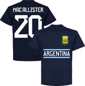 Argentinië Mac Allister 20 Team T-Shirt - Navy - M