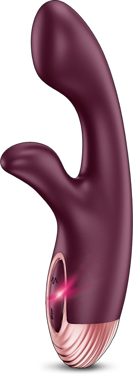 Global Novelties Vibrator Love Toy Zola Rechargeable Silicone Warming Dual Massager Rood