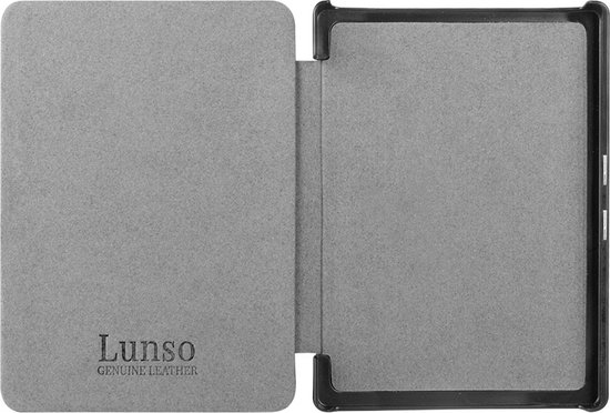 Lunso - Geschikt voor Kobo Aura H2o edition 1 hoes (6.8 inch) - Lederen sleep cover - Cognac - (niet voor de Kobo Aura edition 1) van Merkloos — afbeelding 3