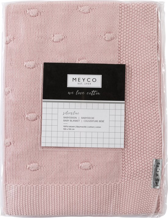 Couverture de lit Meyco Knots - 75 x 100 cm - rose
