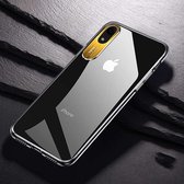 TOTUDESIGN Helder Crystal Series Transparant PC-hoesje voor iPhone XR (goud)