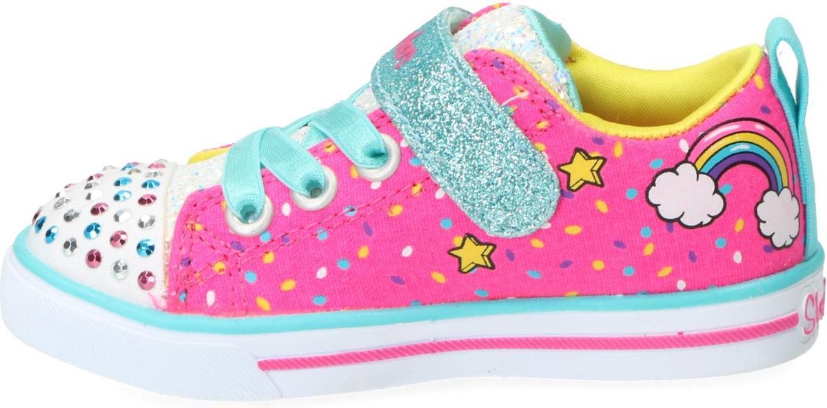 Skechers Twinkle Toes meisjes gympen met lichtjes - Roze - Maat 21 | bol.com
