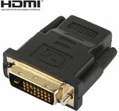 DVI-D 24 + 1 Pin Male naar HDMI 19 Pin Female Adapter voor Monitor / HDTV