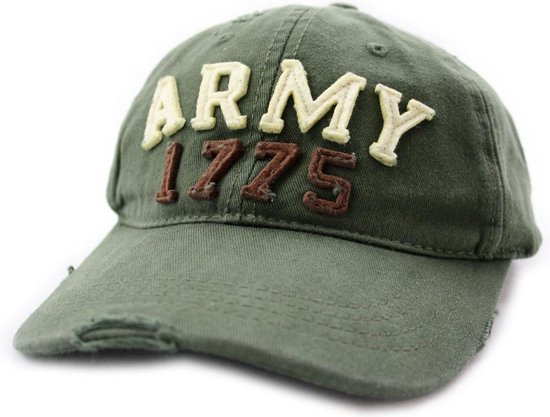 Fostex Garments - Baseball cap stone washed army 1775 (kleur: Groen / maat: NVT)