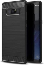 Geborstelde TPU Cover - Samsung Galaxy Note 8 - Zwart
