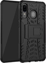 Hoesje geschikt voor Samsung Galaxy A30 hoes - Schokbestendige Back Cover - Zwart