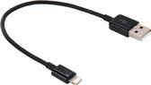 Lightning kabel - 20cm - USB-A naar Lightning - Zwart
